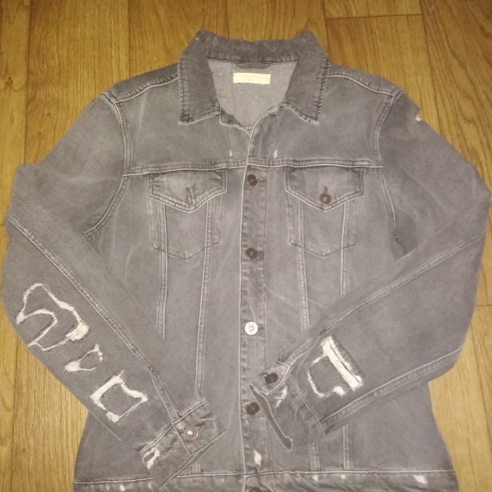 All Saints denim distressed jacket